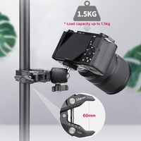 Ulanzi R099 Super zacisk z 360 ° Mini głowica kulowa Quick Release Clamp uchwyt mocowanie do statywu 1/4 zacisk śrubowy do aparatu DSLR Gopro 2